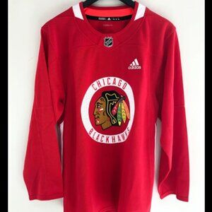 NWT Blackhawks Authentic Practice Jersey Size M/50